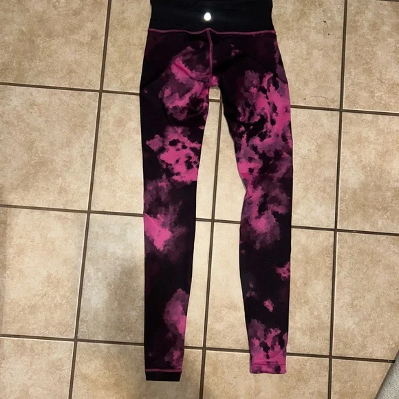 Lululemon Wunder Under Full Length Blooming Raspberry Pixie Leggings size 4 - Picture 4 of 6